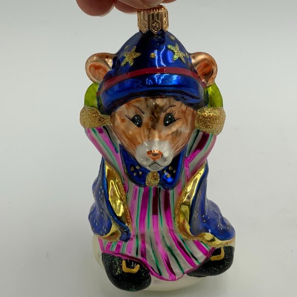 Christopher Radko Other - Vintage Christopher Radko Mouse Magic Merlin Glass Retired Christmas Ornament